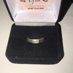 Sterling Silver White Topaz Ring